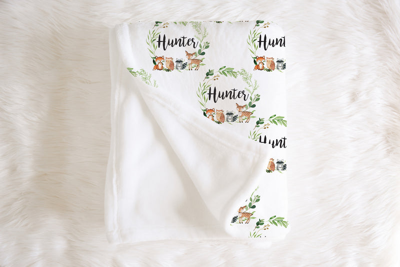 Personalized Woodland Swaddle
