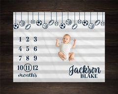 Sports Milestone Blanket