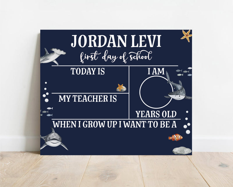 Sharks Personalized School Sign