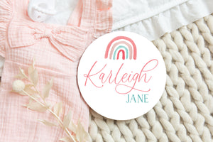 Rainbow Baby Girl Name Sign