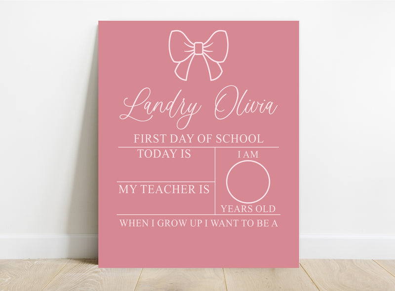 Personalized School Sign