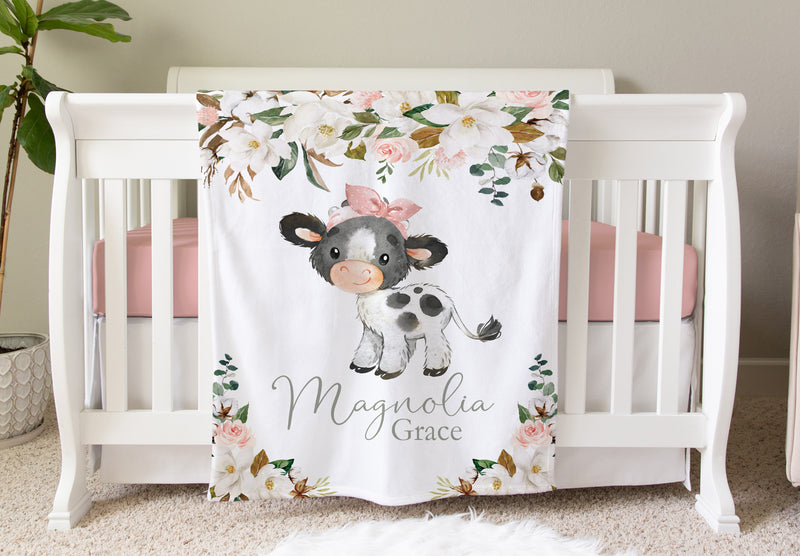Personalized Cow Blanket