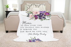 Floral Custom Quote Blanket