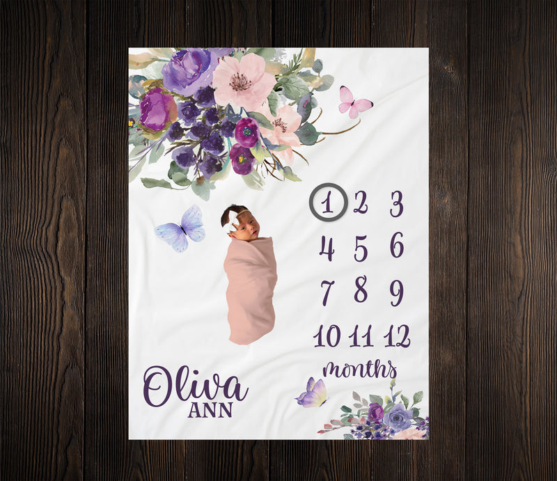 Butterfly Milestone Blanket