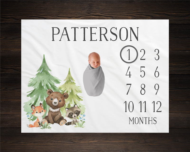 Adventure Awaits Boy Milestone Blanket – Dashing Fox