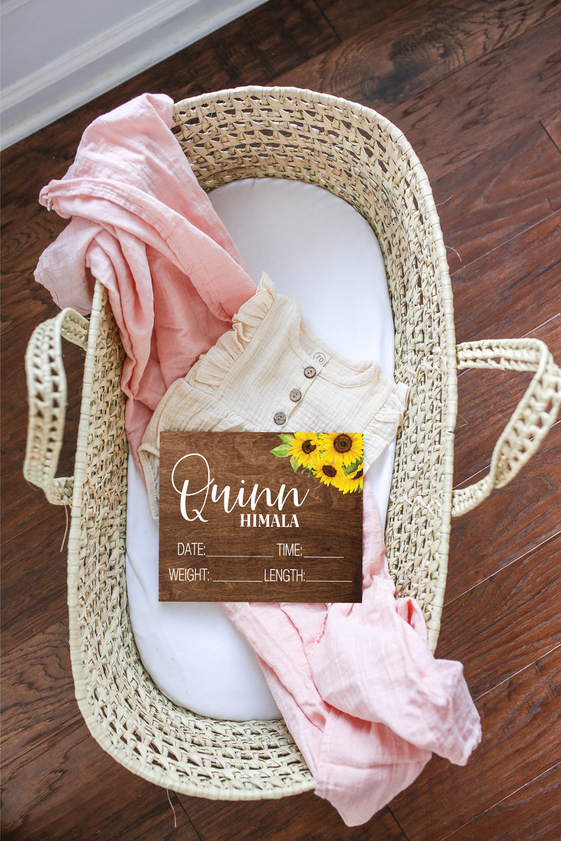 Sunflower Birth Stat Sign