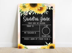 Sunflower Personalized School Sign