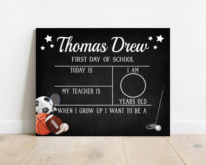 Sports Personalized School Sign
