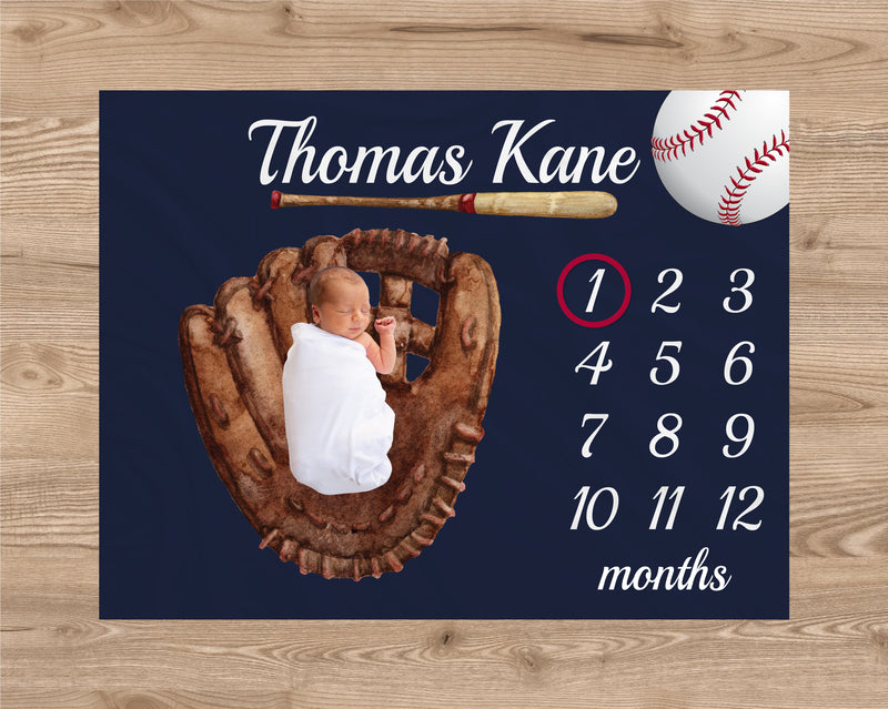 Baseball Milestone Blanket