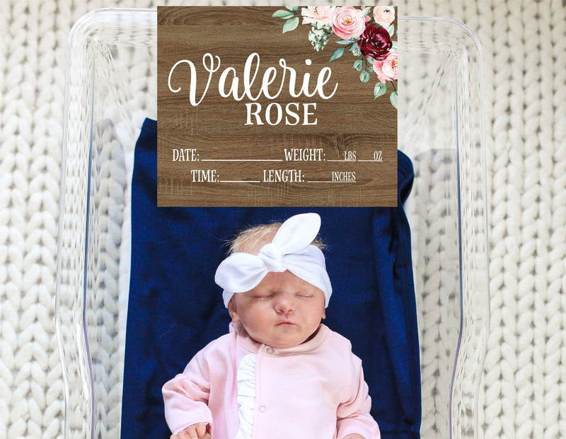 Floral Birth Stat Sign