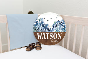 Mountain Personalized Name Sign