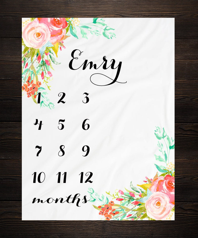 Girl Milestone Blanket