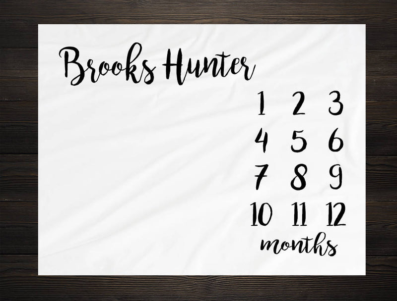 Boy Milestone Blanket