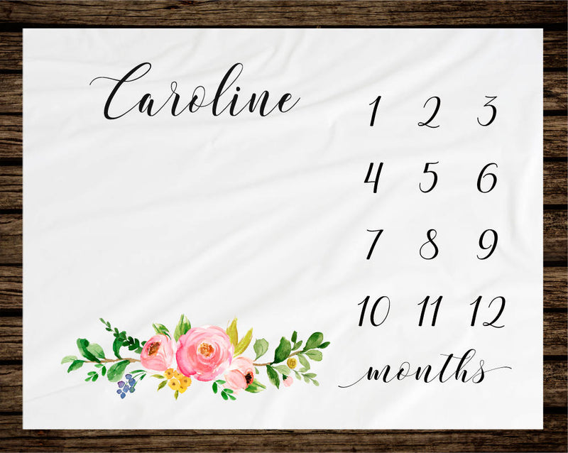 Girl Milestone Blanket