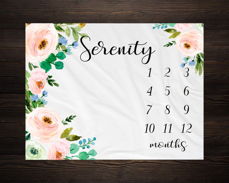 Girl Milestone Blanket