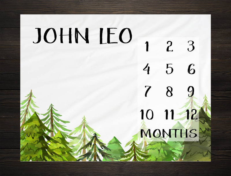 Forest Milestone Blanket