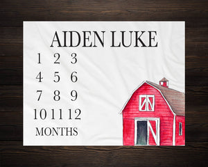 Barn Milestone Blanket