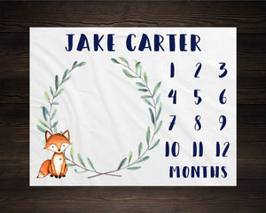 Fox Milestone Blanket