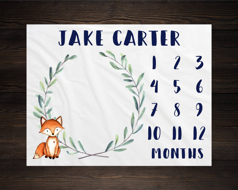 Fox Milestone Blanket