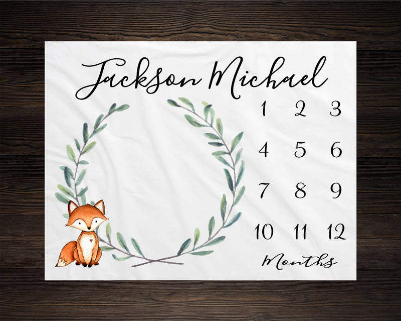 Fox Milestone Blanket