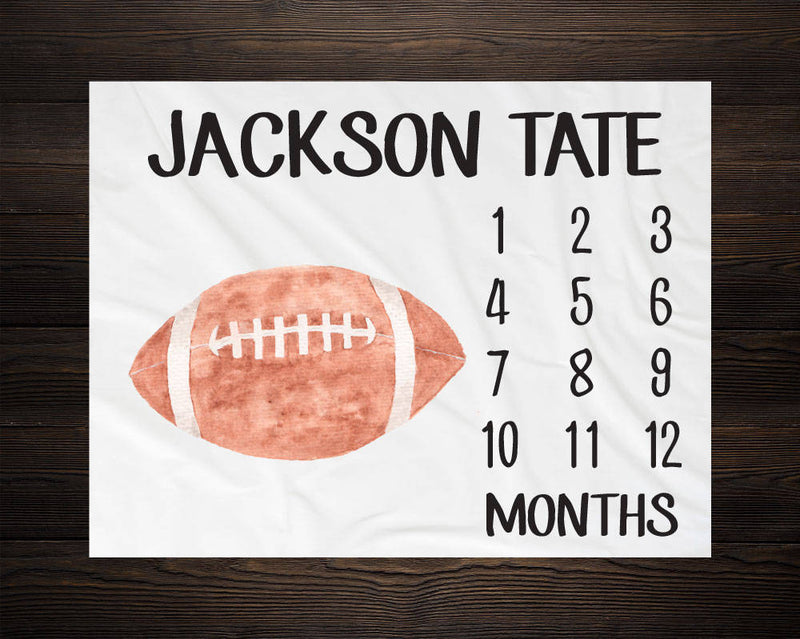 Football Milestone Blanket