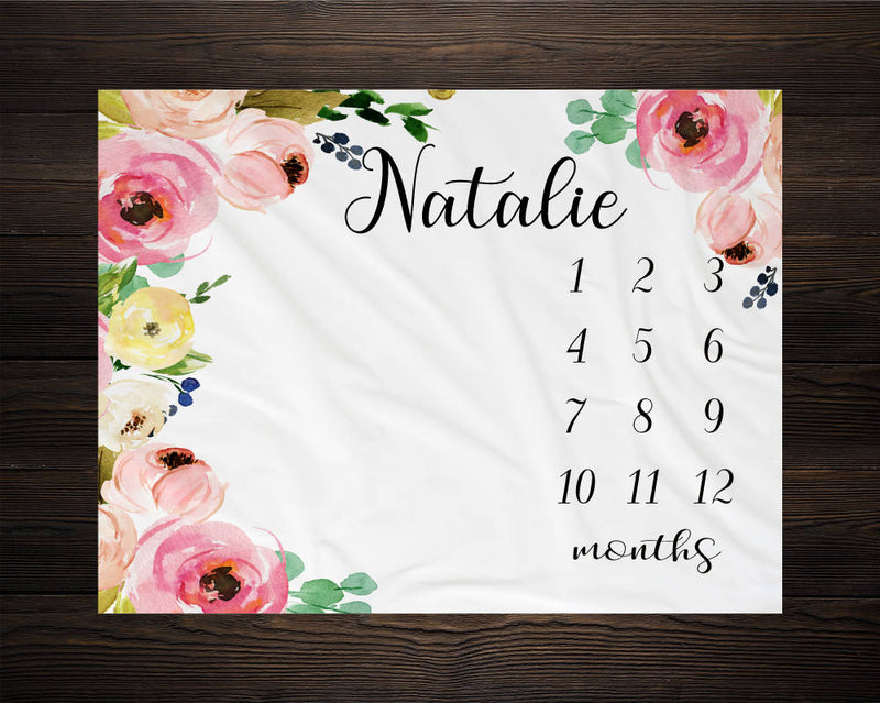 Girl Milestone Blanket