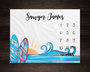 Beach Milestone Blanket