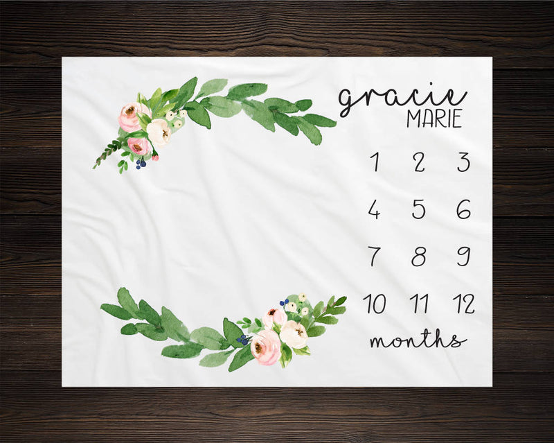 Girl Milestone Blanket