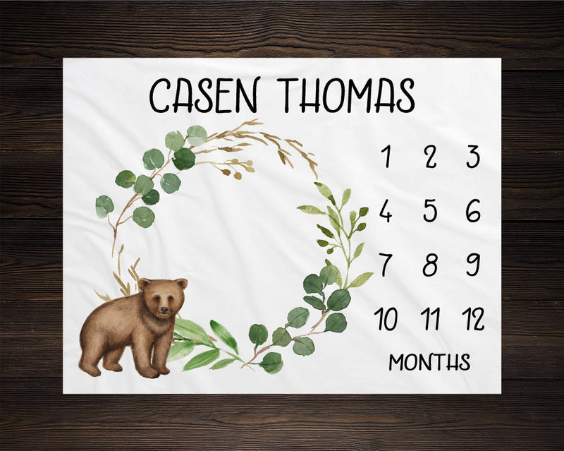 Bear Milestone Blanket