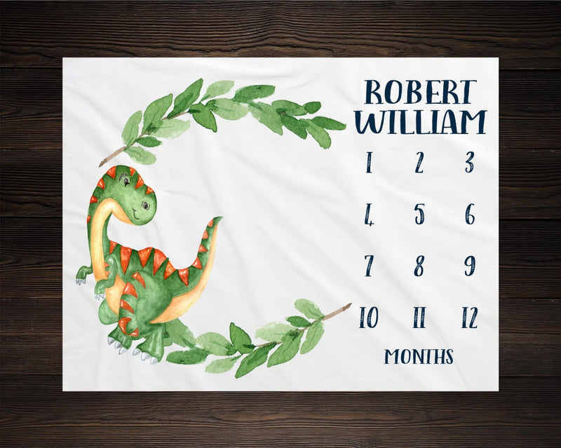 Dinosaur Milestone Blanket