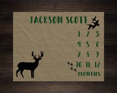 Hunting Boy Milestone Blanket