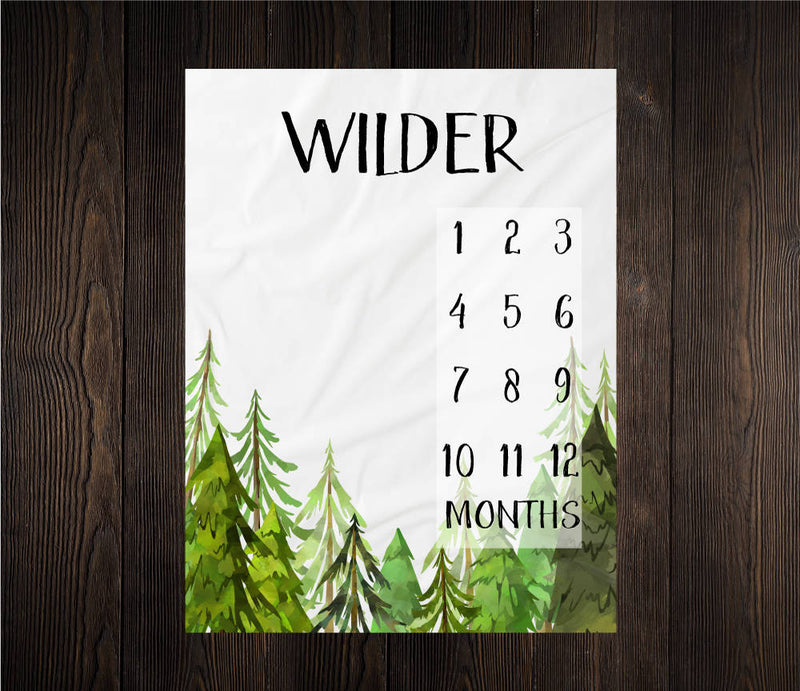 Forest Milestone Blanket