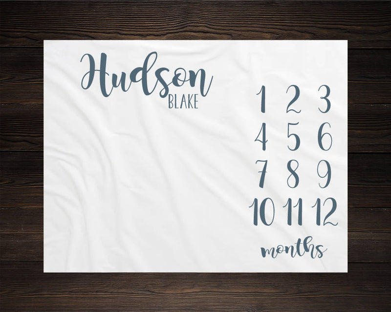 Baby Boy Milestone Blanket