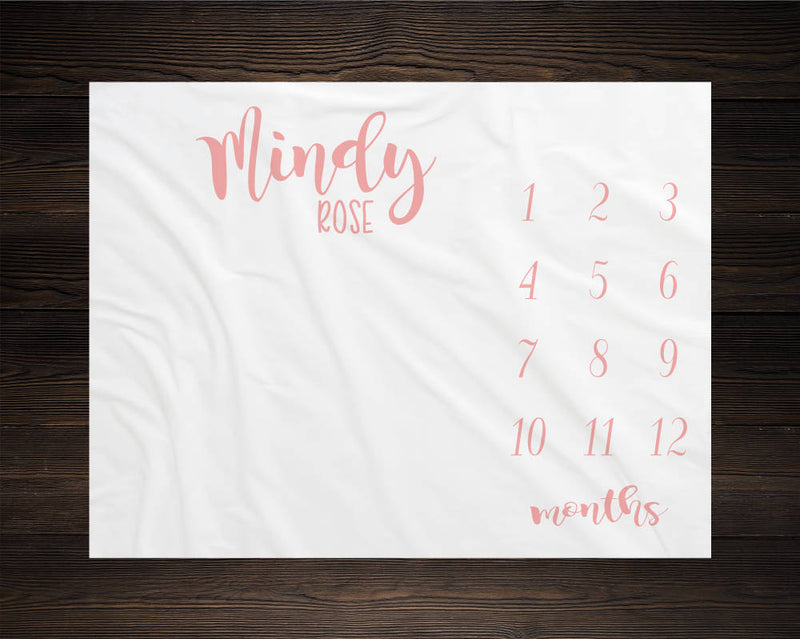 Girl Milestone Blanket