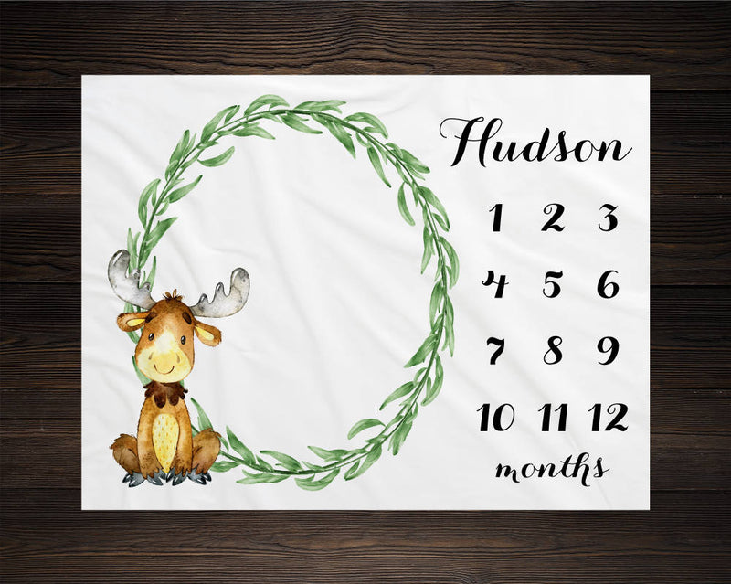 Moose Milestone Blanket