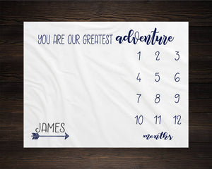 Greatest Adventure Milestone Blanket