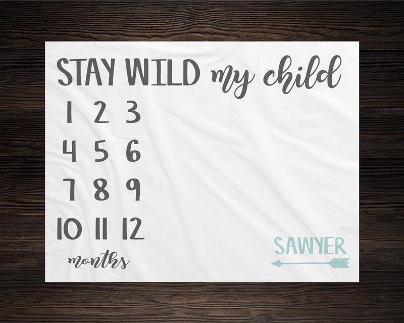 Stay Wild Milestone Blanket