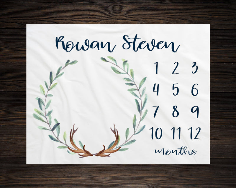 Antler Laurel Milestone Blanket