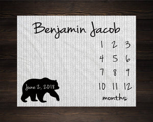 Bear Milestone Blanket