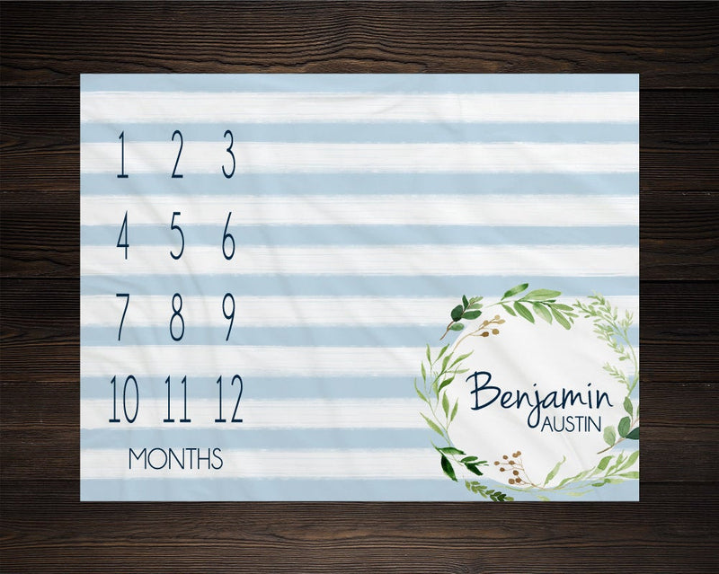 Boy Milestone Blanket