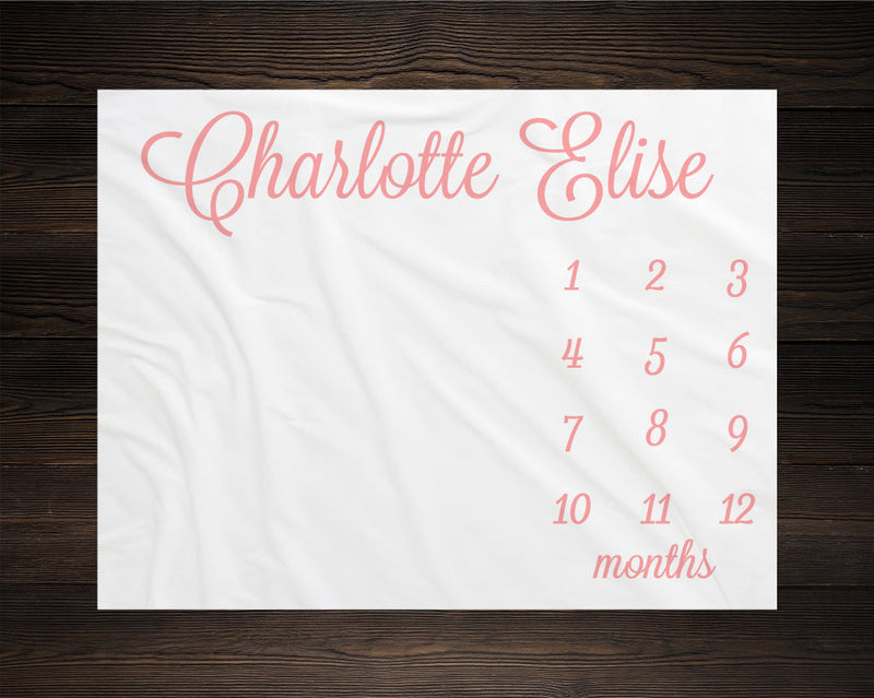 Girl Milestone Blanket