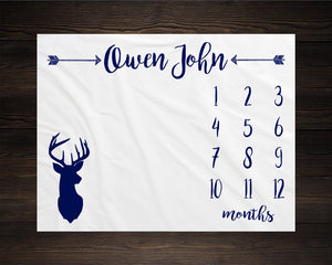 Deer Milestone Blanket