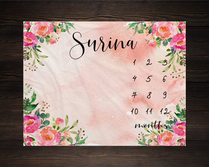 Girl Milestone Blanket