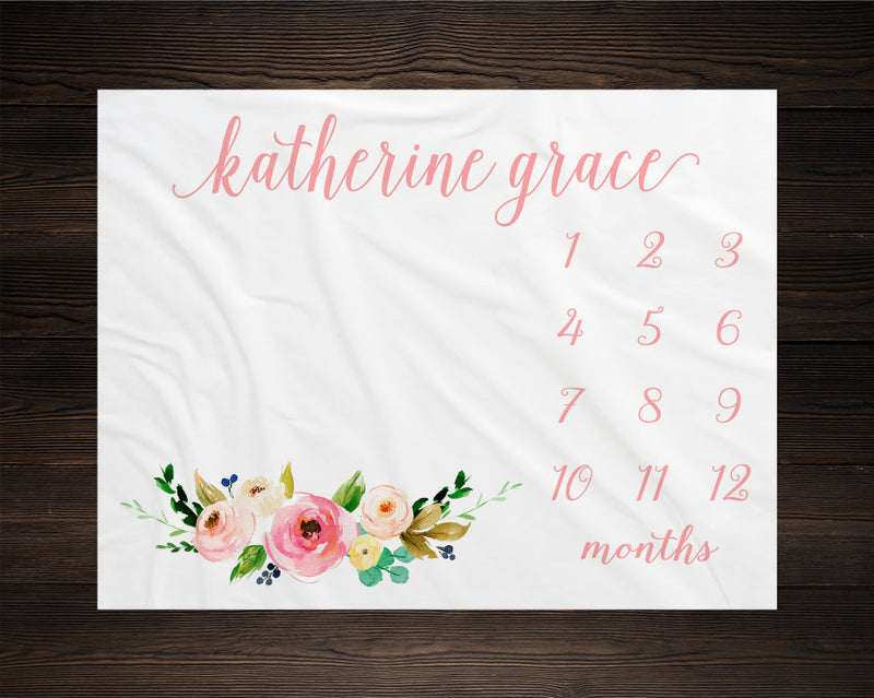 Girl Milestone Blanket