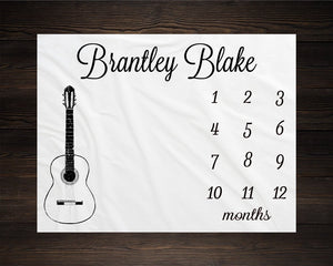 Guitar Milestone Blanket