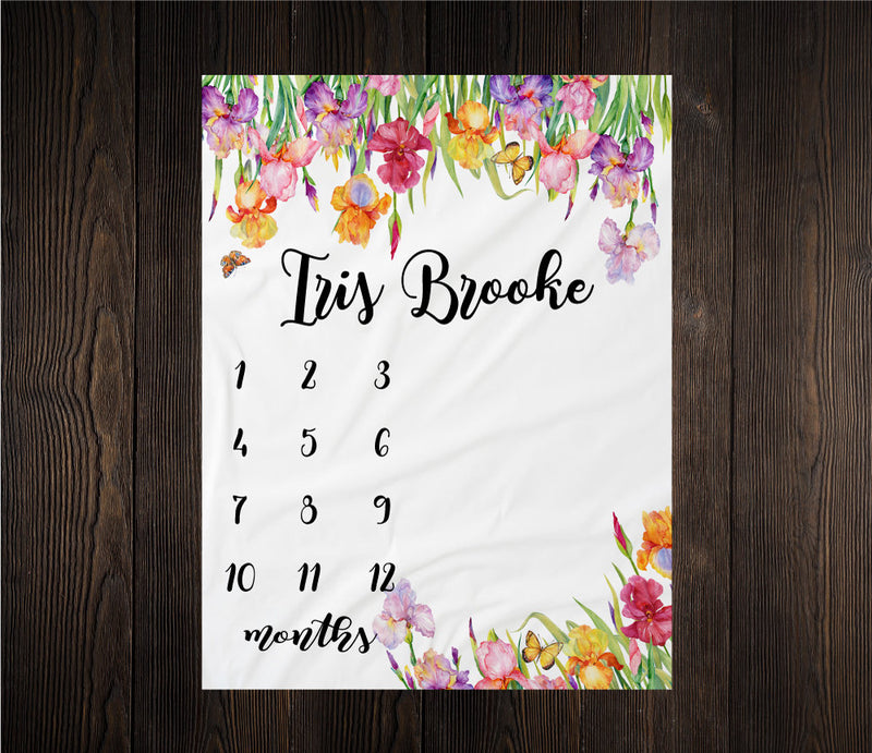 Girl Milestone Blanket