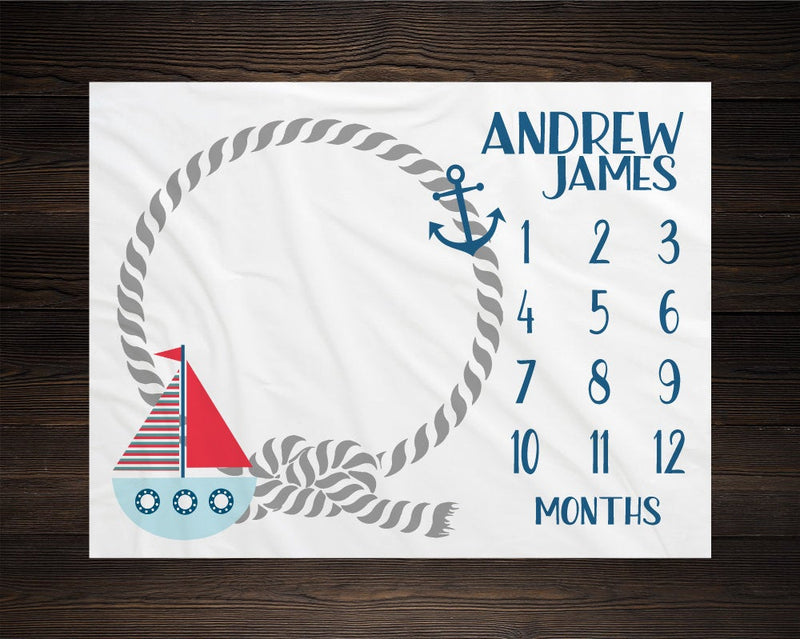 Nautical Milestone Blanket