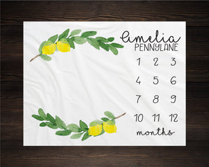 Lemons Milestone Blanket