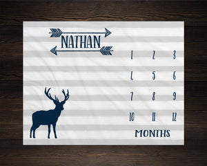 Deer Boy Milestone Blanket