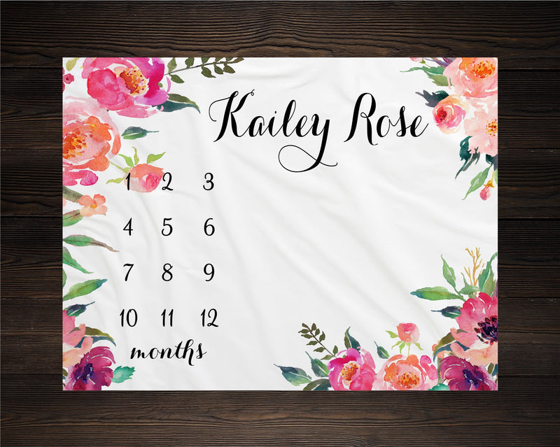 Floral Milestone Blanket
